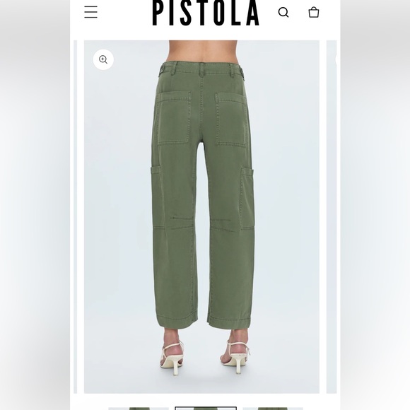 Pistola Sabrina Curved Utility Pants in Meadow - Picture 5 of 8